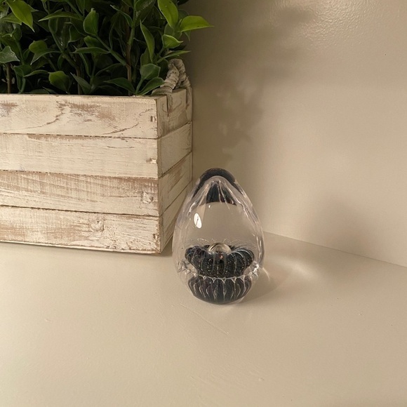 Dichroic Blown Glass Oval Paperweight Artist Brian Maytum Studio 1991 Signed3053 - Picture 2 of 14